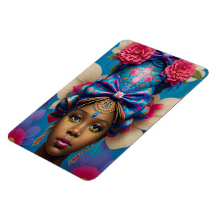 Magnet Flexible Jolie princesse avec grand casquette arc