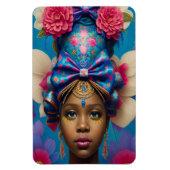 Magnet Flexible Jolie princesse avec grand casquette arc (Vertical)