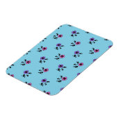 Magnet Flexible Jolies fleurs sur fond bleu (Côté Gauche)