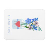 Magnet Flexible Jolies Mâtres Coeur Jar Merci Floral (Horizontal)