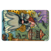 MAGNET FLEXIBLE JOLIMENT WITCH, CHAT & SES ANIMAUX, CAGE DE MAIN, (Horizontal)