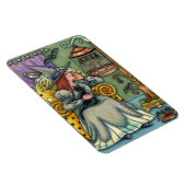 MAGNET FLEXIBLE JOLIMENT WITCH, CHAT & SES ANIMAUX, CAGE DE MAIN, (Côté Droit)