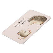 Magnet Flexible Jolis amis hérisson et souris bruns crème (Côté Gauche)