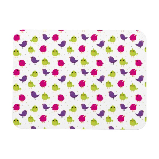 Magnet Flexible Jolis oiseaux colorés (Horizontal)