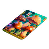 Magnet Flexible Jolis petits champignons verts mignons bébé (Côté Gauche)