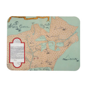 MAGNET FLEXIBLE JOLLIET : L'AMÉRIQUE DU NORD 1674