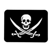 Magnet Flexible Jolly Roger Pirate Flag (Horizontal)