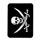 Magnet Flexible Jolly Roger Pirate Flag (Vertical)