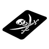 Magnet Flexible Jolly Roger Pirate Flag (Côté Gauche)
