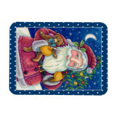 MAGNET FLEXIBLE JOLLY ST NICK & NOUNOURS, VIEUX NOËL MODE (Horizontal)