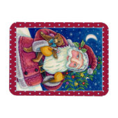 MAGNET FLEXIBLE JOLLY ST NICK & NOUNOURS, VIEUX NOËL MODE (Horizontal)