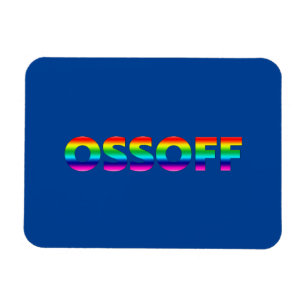 Magnet Flexible Jon Ossoff Géorgie Sénat deuxième fierté lgbt bleu