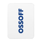 Magnet Flexible Jon Ossoff Géorgie Sénat deuxième tour bleu blanc (Vertical)
