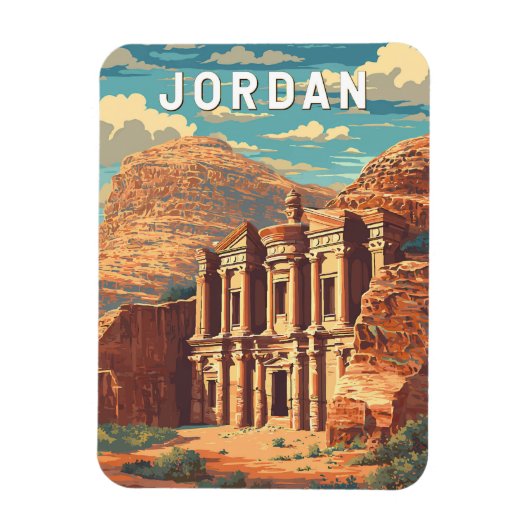 Magnet Flexible Jordan Illustration Travel Art Vintage (Vertical)
