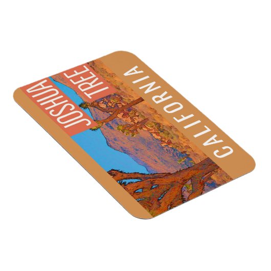 Magnet Flexible Joshua Tree California Retro Travel Poster (Côté Droit)