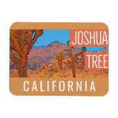 Magnet Flexible Joshua Tree California Retro Travel Poster (Horizontal)