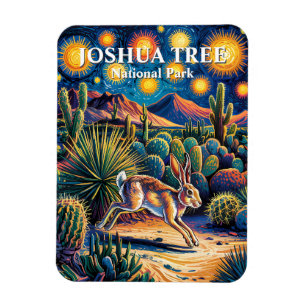 Magnet Flexible Joshua Tree Désert Faune Lièvre Coloré
