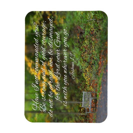 Magnet Flexible Josué 1:9 Bible Verse Écriture chrétienne (Vertical)