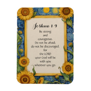 Magnet Flexible Josué 1:9 NIV Verset de la Bible Art