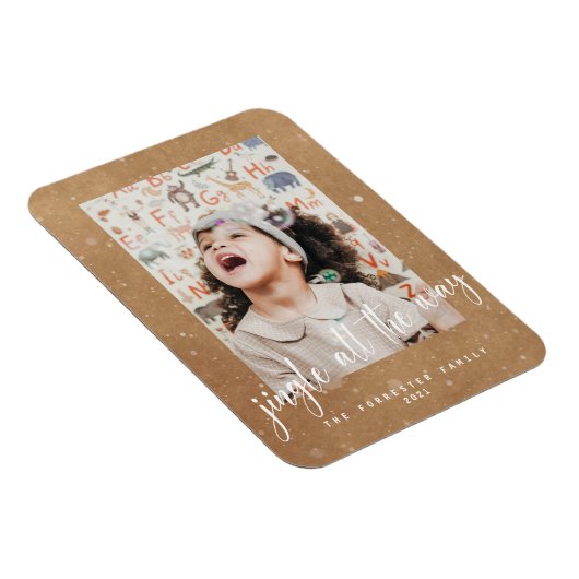 Magnet Flexible Jote Kraft Jingle Tout Le Chemin Script 2 Photo (Côté Droit)