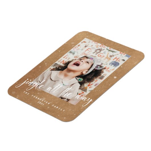 Magnet Flexible Jote Kraft Jingle Tout Le Chemin Script 2 Photo (Côté Gauche)