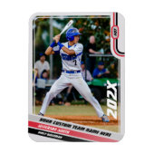 Magnet Flexible Joueur de baseball Custom Red (Vertical)
