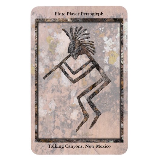Magnet Flexible Joueur de flute Petroglyph Canyons de conversation (Vertical)