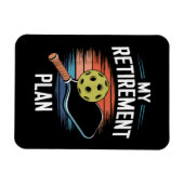 Magnet Flexible Joueur de pickleball Mon Plan de Retraite (Horizontal)
