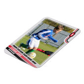 Magnet Flexible Joueur de soccer carte de commerce gris clair roug (Côté Gauche)