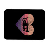 Magnet Flexible Joueur de vent Amour Cornet et bugle (Horizontal)