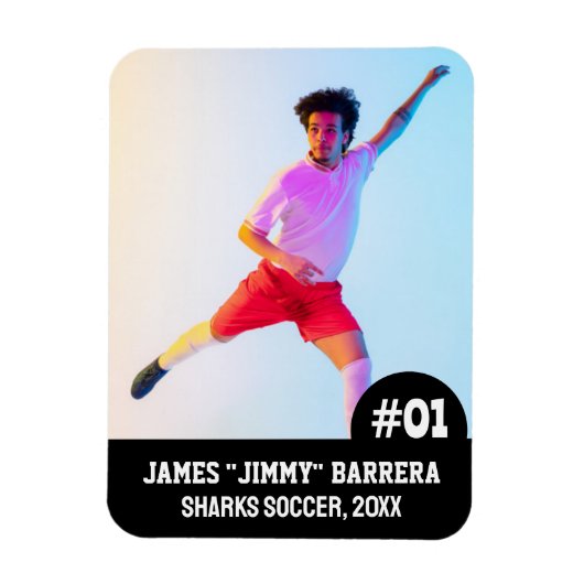 Magnet Flexible Joueur d'équipe sportive (3 po x 4 po) (Vertical)