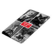 Magnet Flexible jour de chat noir blanc rouge (Côté Gauche)