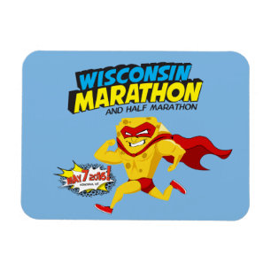 Magnet Flexible Jour de la course du Marathon du Wisconsin
