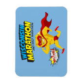 Magnet Flexible Jour de la course du Marathon du Wisconsin (Vertical)