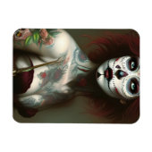 Magnet Flexible Jour de la femme morte avec des tatouages (Horizontal)