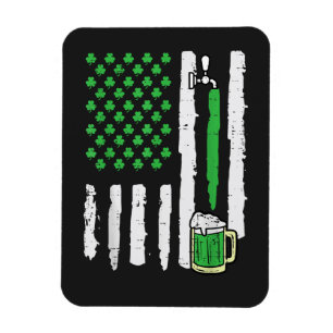 Magnet Flexible Jour de la Saint-Patrick Drapeau américain Saint