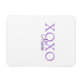 Magnet Flexible Jour de la Saint Valentin Xoxo ajouter nom pastel  (Horizontal)