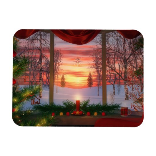 Magnet Flexible Jour de Noël du Ciel (Horizontal)