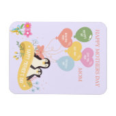 Magnet Flexible Jour des mères de mignons pingouins (Horizontal)