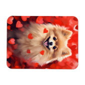 Magnet Flexible Jour des Valentines de Poméranie (Horizontal)