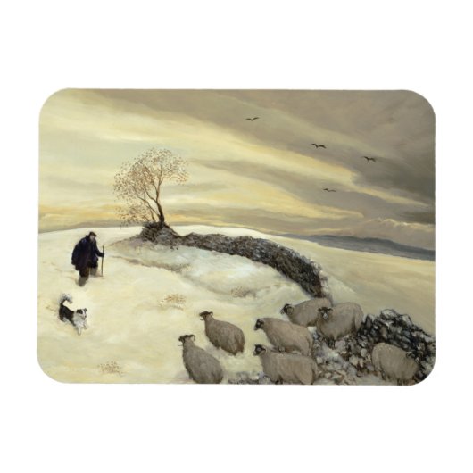 Magnet Flexible Jour d'hiver noir (Horizontal)