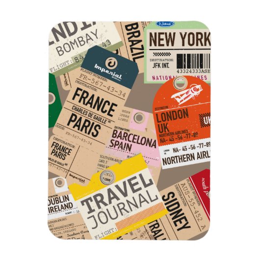 Magnet Flexible Journal de voyage. (Vertical)