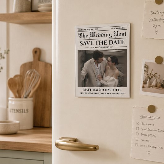 Magnet Flexible Journal Save the Date Mariage