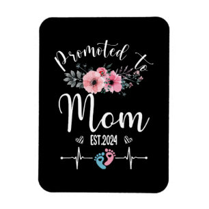 Magnet Flexible Journée des mères drôle avec floral 2024