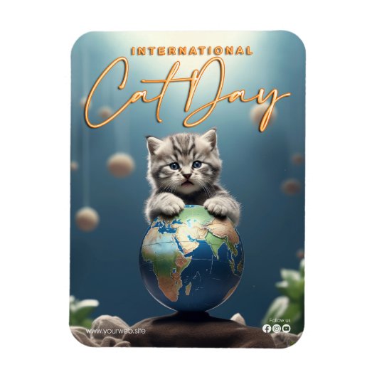 Magnet Flexible Journée internationale du chat (Vertical)