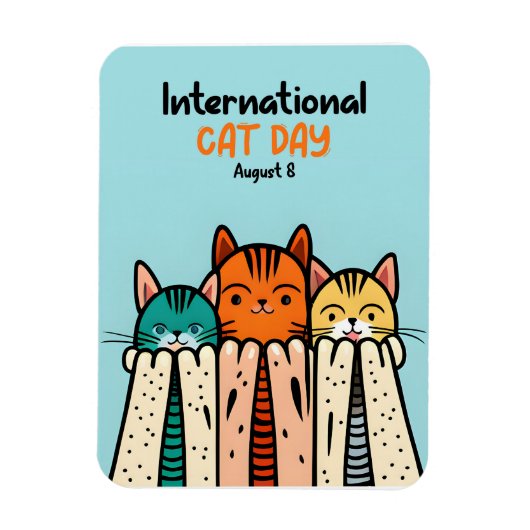 Magnet Flexible Journée internationale du chat (Vertical)