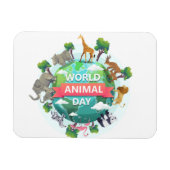 Magnet Flexible Journée mondiale des animaux (Horizontal)