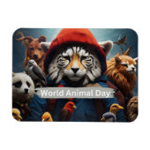 Magnet Flexible Journée mondiale des animaux (Horizontal)