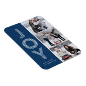 Magnet Flexible JOY Foliage Lettering Blue Photo Collage (Côté Droit)