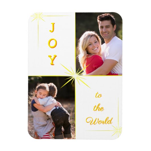 Magnet Flexible Joy To The World Photo De Noël (Vertical)